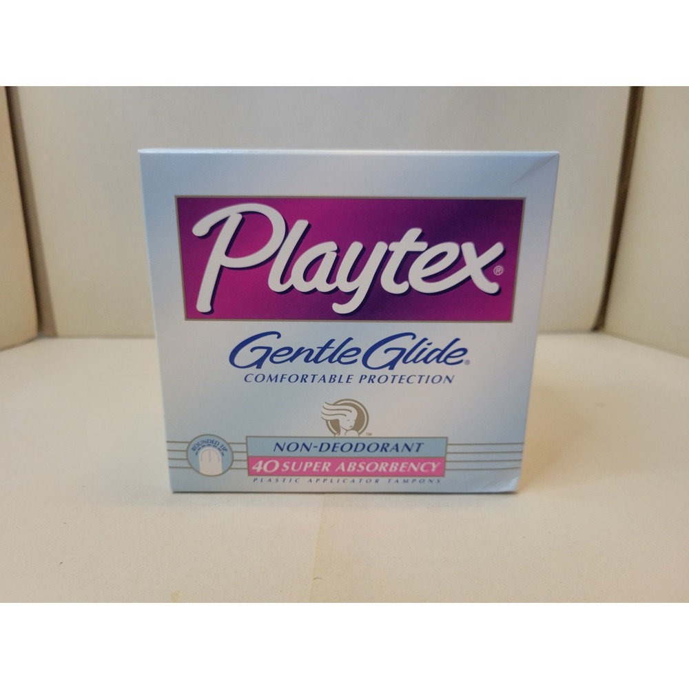 2000s Playtex Gentle Glide Tampons Super Absorbency Non-Deodorant 40 Plastic Tip